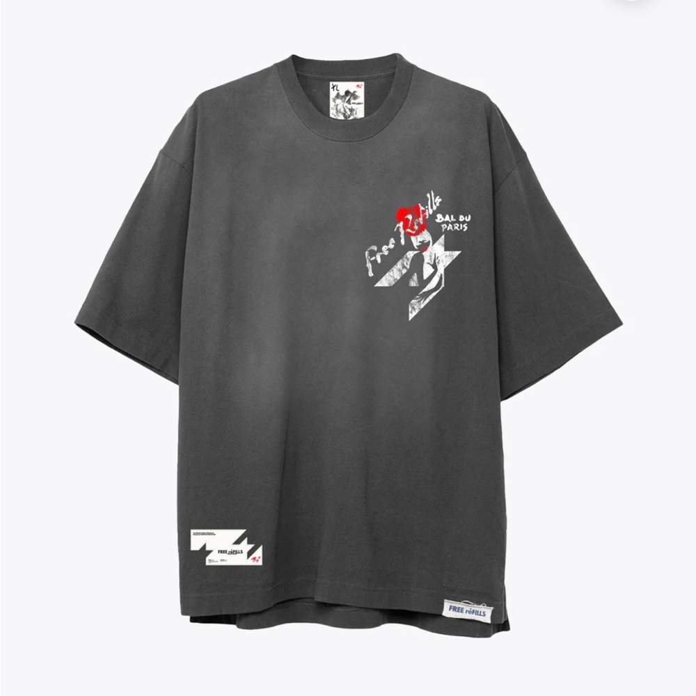 Free Refills-MOULIN ROUGE TEE - BLACK